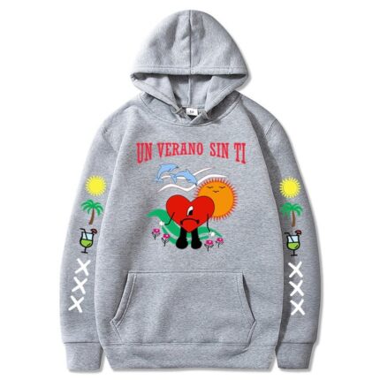 New Bad Bunny Printed Pullover Hoodies